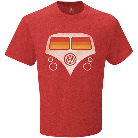 VW Bus Tee, Heathered Red