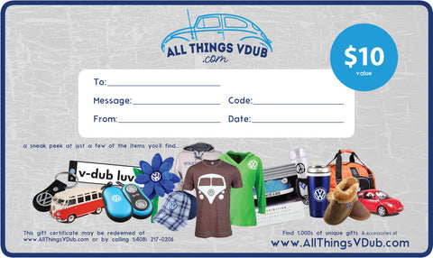 $10 All Things Vdub Gift Card