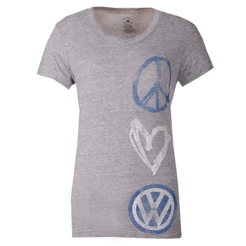 VW Ladies Grey Peace VW Tee