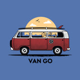 Life is Good VW Van Go Men's Crusher Tee, Royal Blue