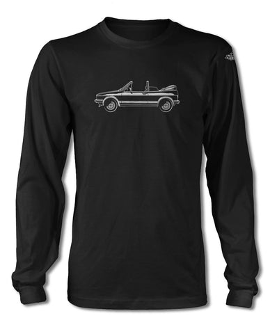 Volkswagen Golf Rabbit Cabriolet Convertible T-Shirt - Long Sleeves - Side View