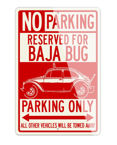 Volkswagen Beetle "Baja Bug" Reserved Parking Only Sign