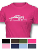 Volkswagen Beetle "Dragster" Women T-Shirt - Side View