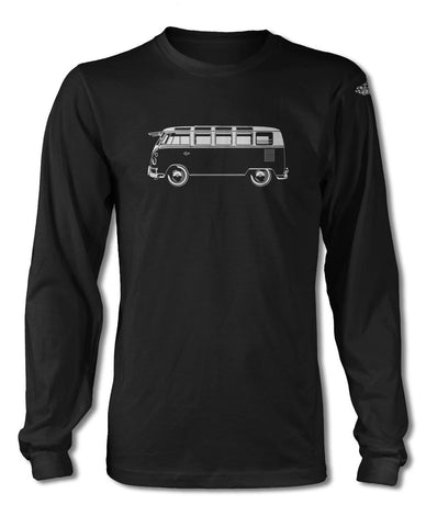 Volkswagen Kombi Bus Samba 21 windows T-Shirt - Long Sleeves - Side View