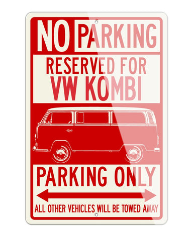 Volkswagen Kombi Bus Microbus Reserved Parking Only Sign