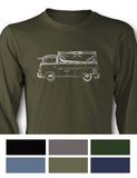 Volkswagen Kombi Utility Pickup Covered Bed Long Sleeve T-Shirt - Side View