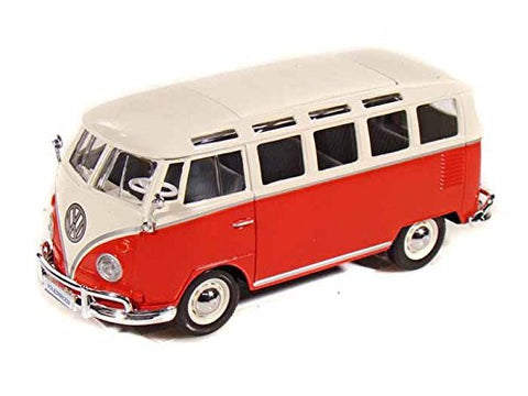 Red/White 1:25 VW Van "Samba" Diecast