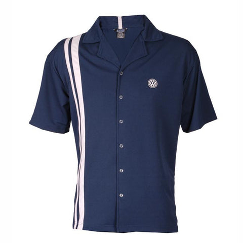 VW Navy/Silver Button Up Shirt