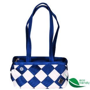 VW Royal/White Seatbelt Purse