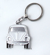 VW Beetle Key Ring White