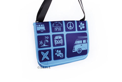 VW Bus T1 Messenger Bag -  Blue