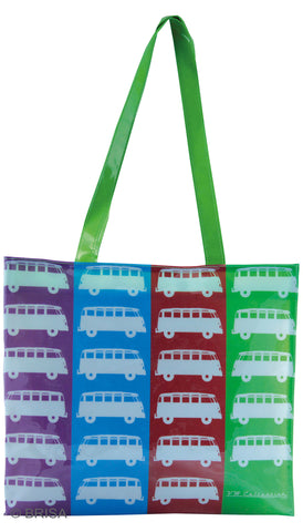 VW Bus T1 Shopper Tote Bag Love Colors